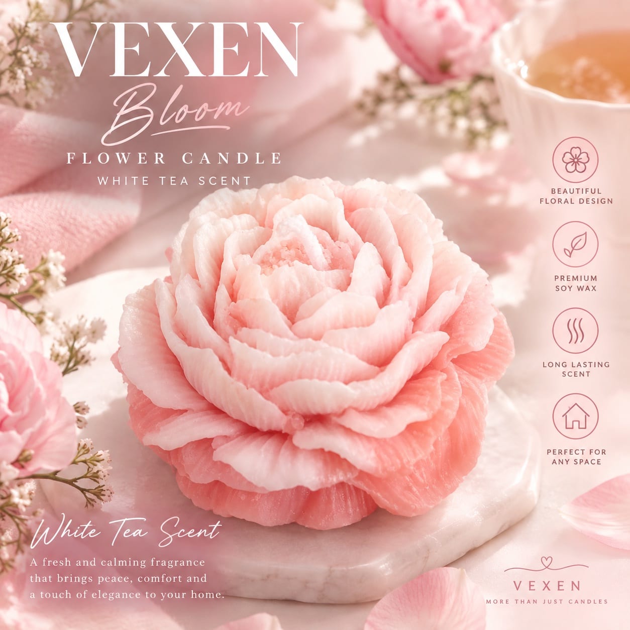 Vexen bloom candle flower
